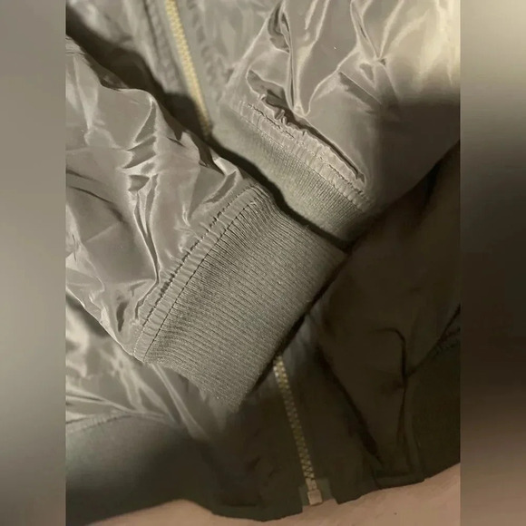 ROTHSCHILD OLIVE GREEN BOMBER JACKET FLORAL ACCENTS FIRS SIZE XL 16/ WOM… - Picture 7 of 16